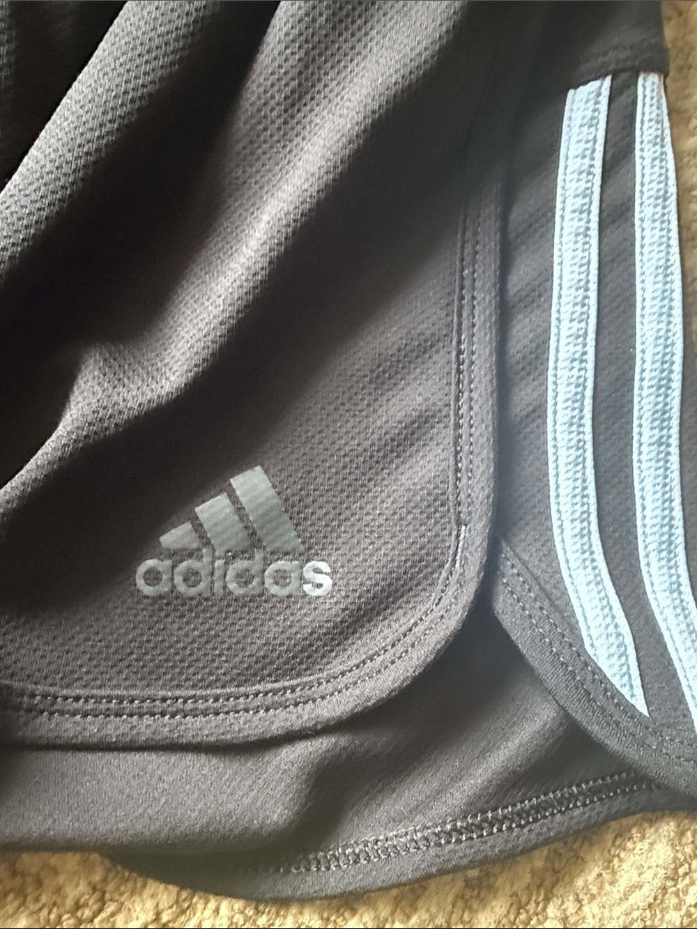 ADIDAS Climalite Running Shorts Sz Small Black & Light Blue - Picture 2 of 11